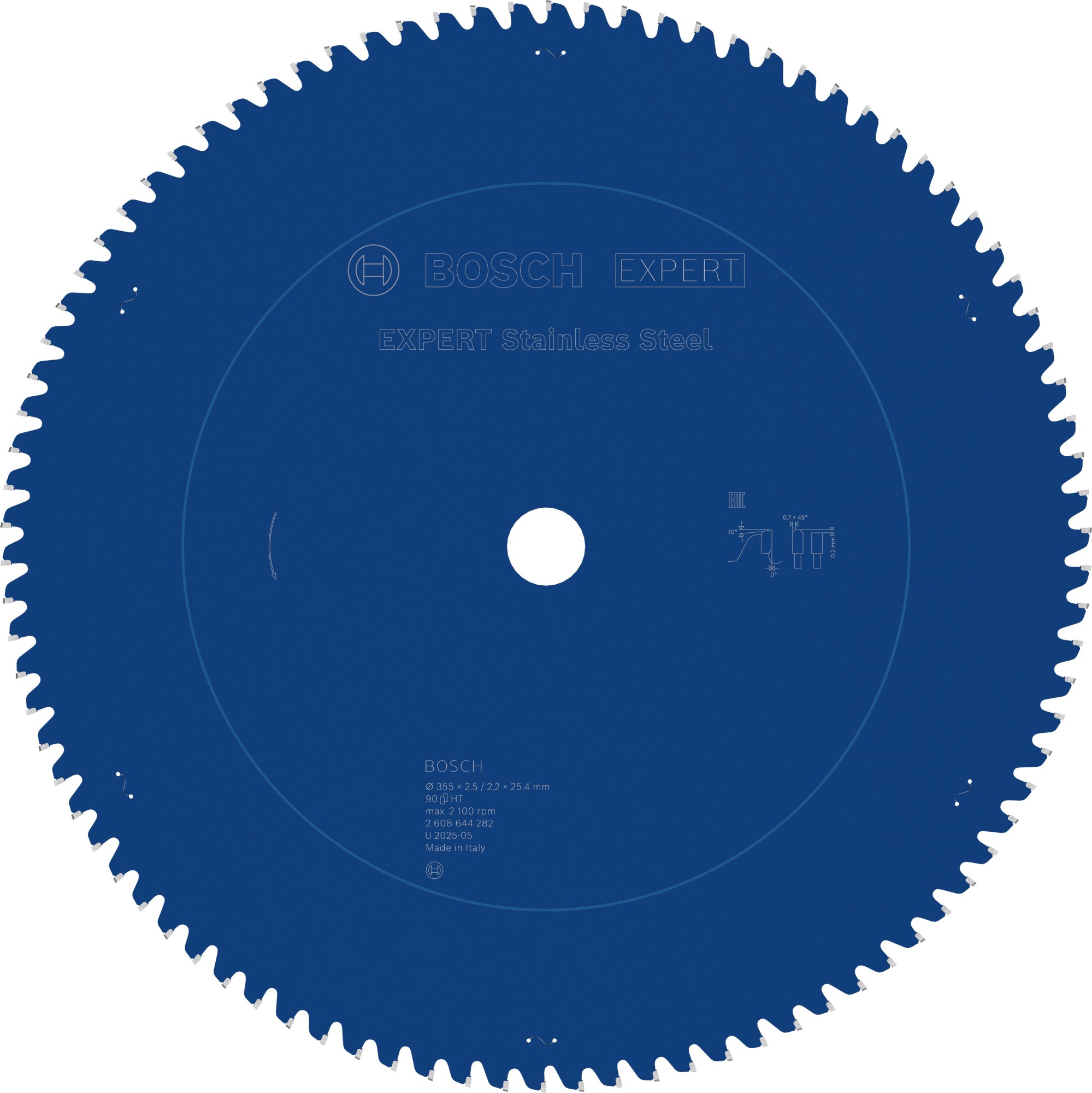 Hoja de sierra circular con cable EXPERT Stainless Steel para cortador ingletador de mano en seco