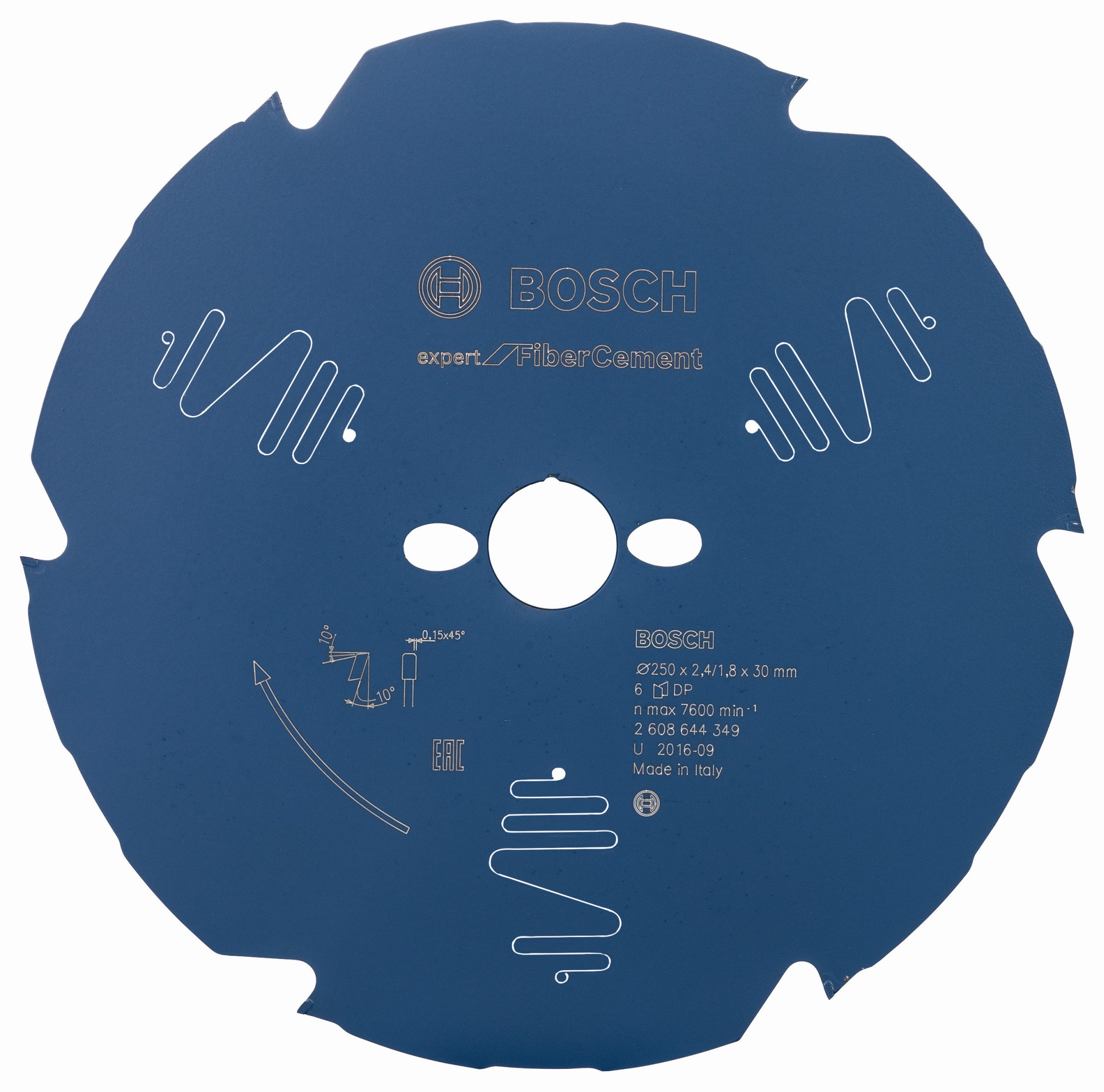 Hoja de sierra circular EXPERT Fibre Cement, 250 x 2,4/1,8 x 30 mm, T6