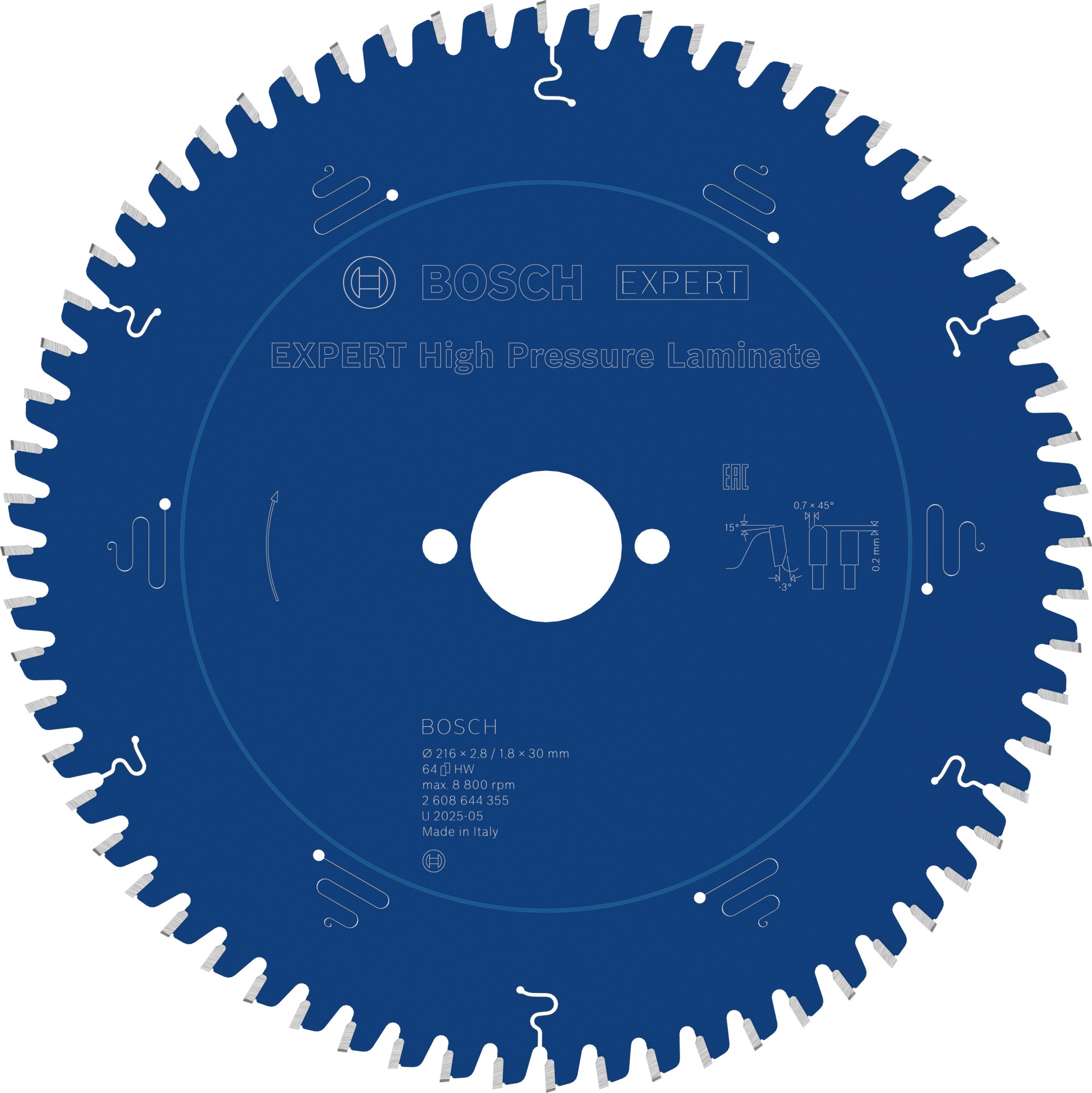 Hoja de sierra circular con cable EXPERT High Pressure Laminate para sierra ingletadora