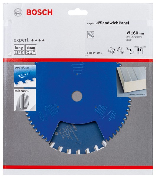 Hoja de sierra circular EXPERT Sandwich Panel, 160 x 2/1,6 x 20 mm, T30