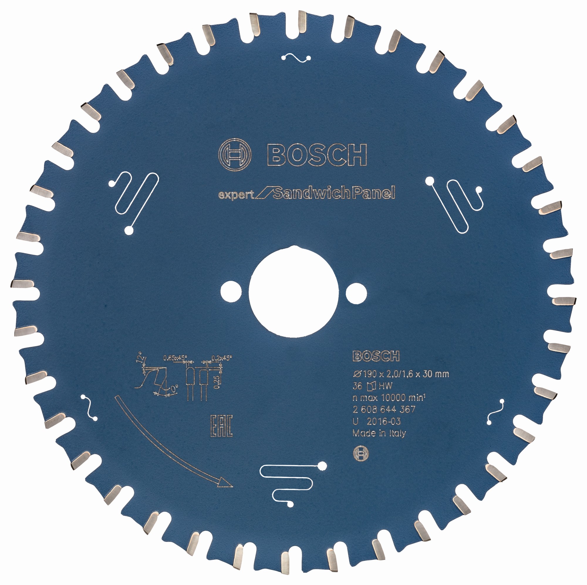 Hoja de sierra circular EXPERT Sandwich Panel, 190 x 2/1,6 x 30 mm, T36