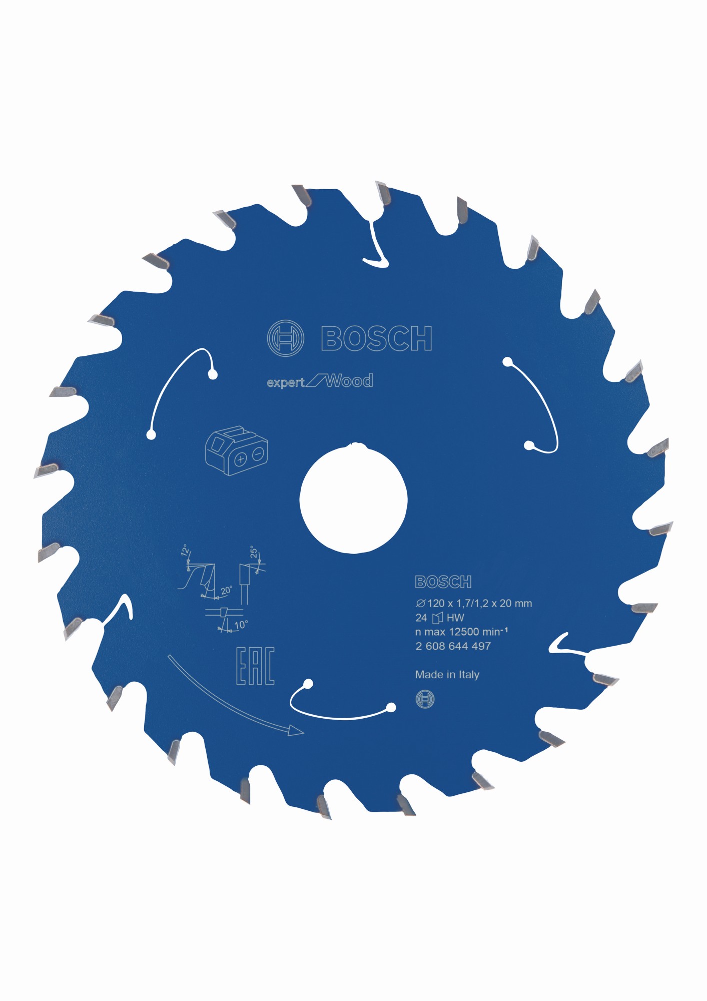 Disco de sierra circular Expert for Wood para sierras sin cables 120 x 1,7/1,2 x 20 T24