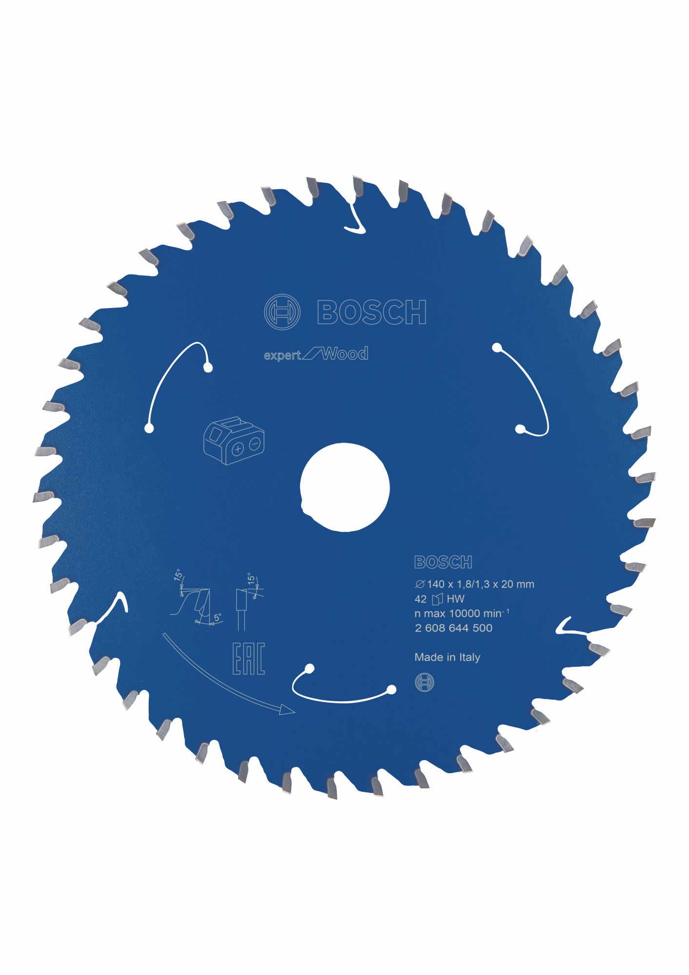 Disco de sierra circular Expert for Wood para sierras sin cables 140 x 1,8/1,3 x 20 T42