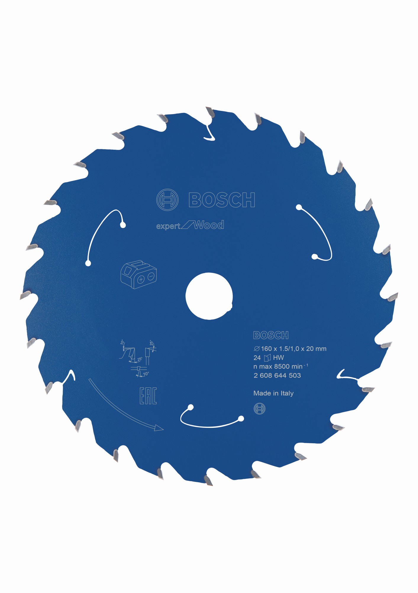 Disco de sierra circular Expert for Wood para sierras sin cables 160 x 1,5/1 x 20 T24