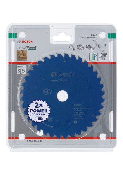 Disco de sierra circular Expert for Wood para sierras sin cables 160 x 1,5/1 x 20 T36