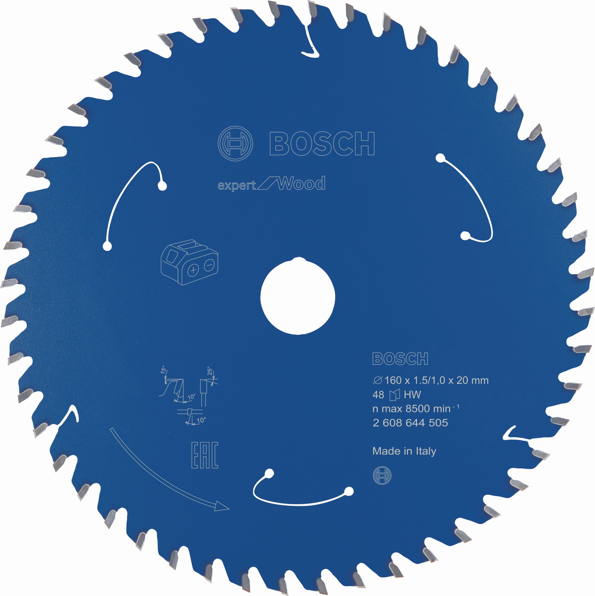 Disco de sierra circular Expert for Wood para sierras sin cables 160 x 1,5/1 x 20 T48