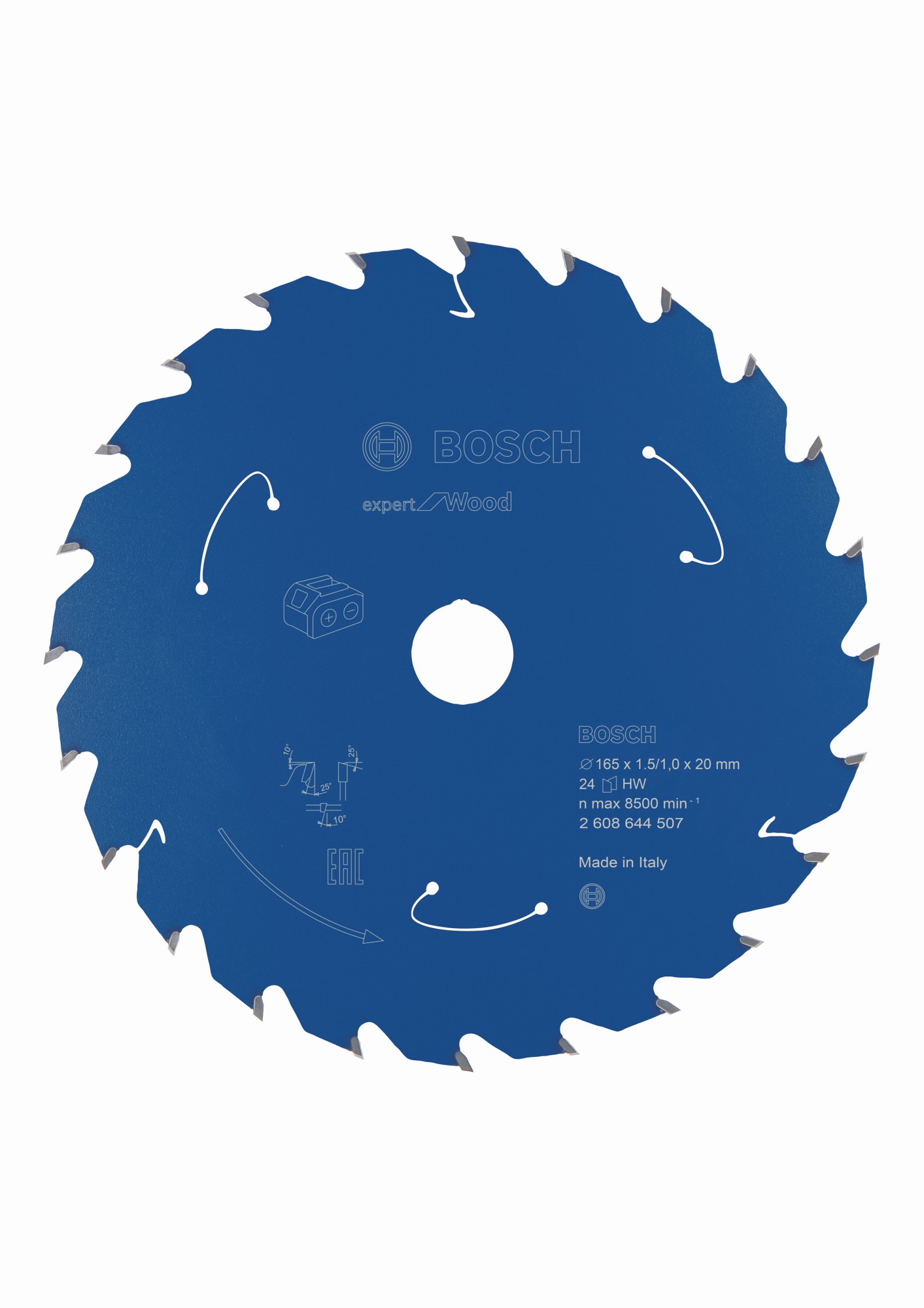Disco de sierra circular Expert for Wood para sierras sin cables 165 x 1,5/1 x 20 T24