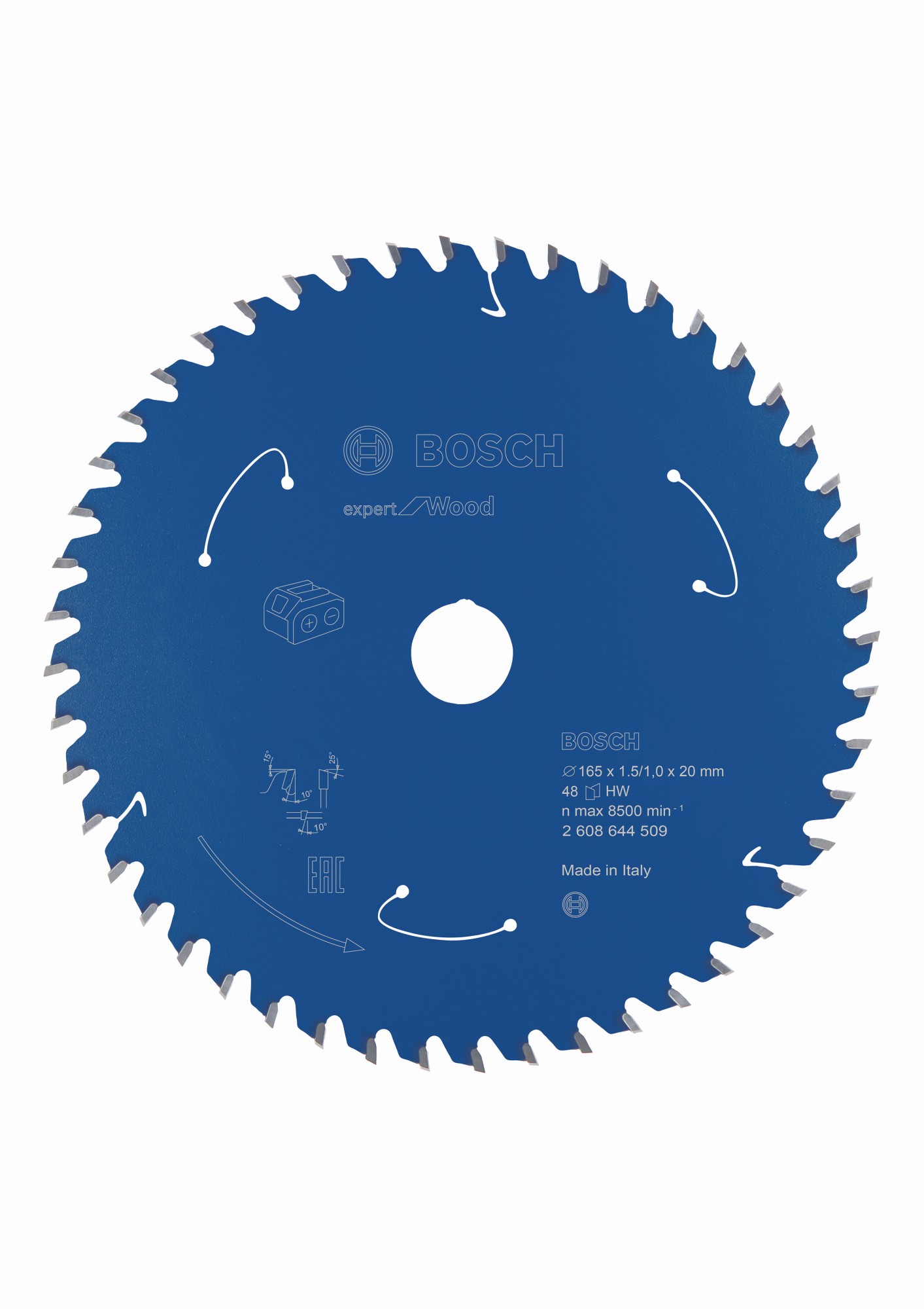 Disco de sierra circular Expert for Wood para sierras sin cables 165 x 1,5/1 x 20 T48