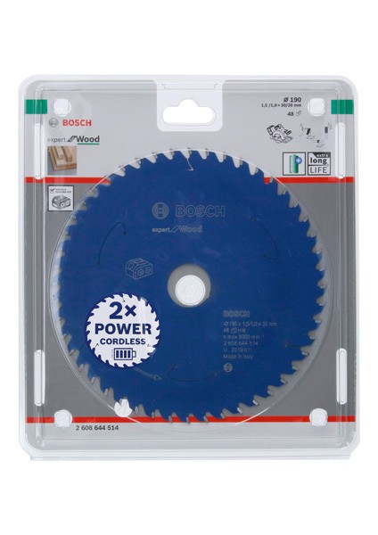 Disco de sierra circular Expert for Wood para sierras sin cables 190 x 1,5/1 x 30 T48