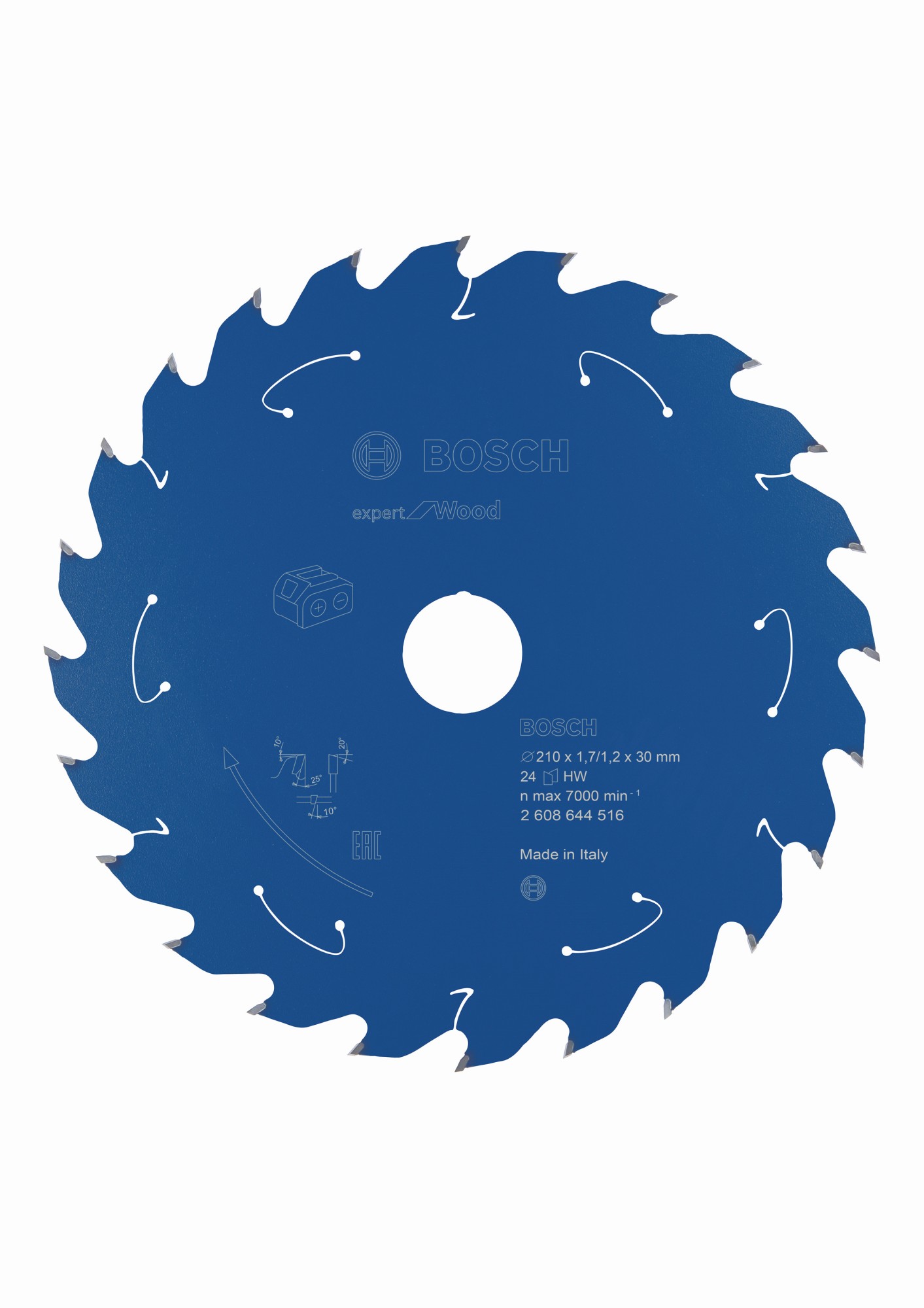 Disco de sierra circular Expert for Wood para sierras sin cables 210 x 1,7/1,2 x 30 T24