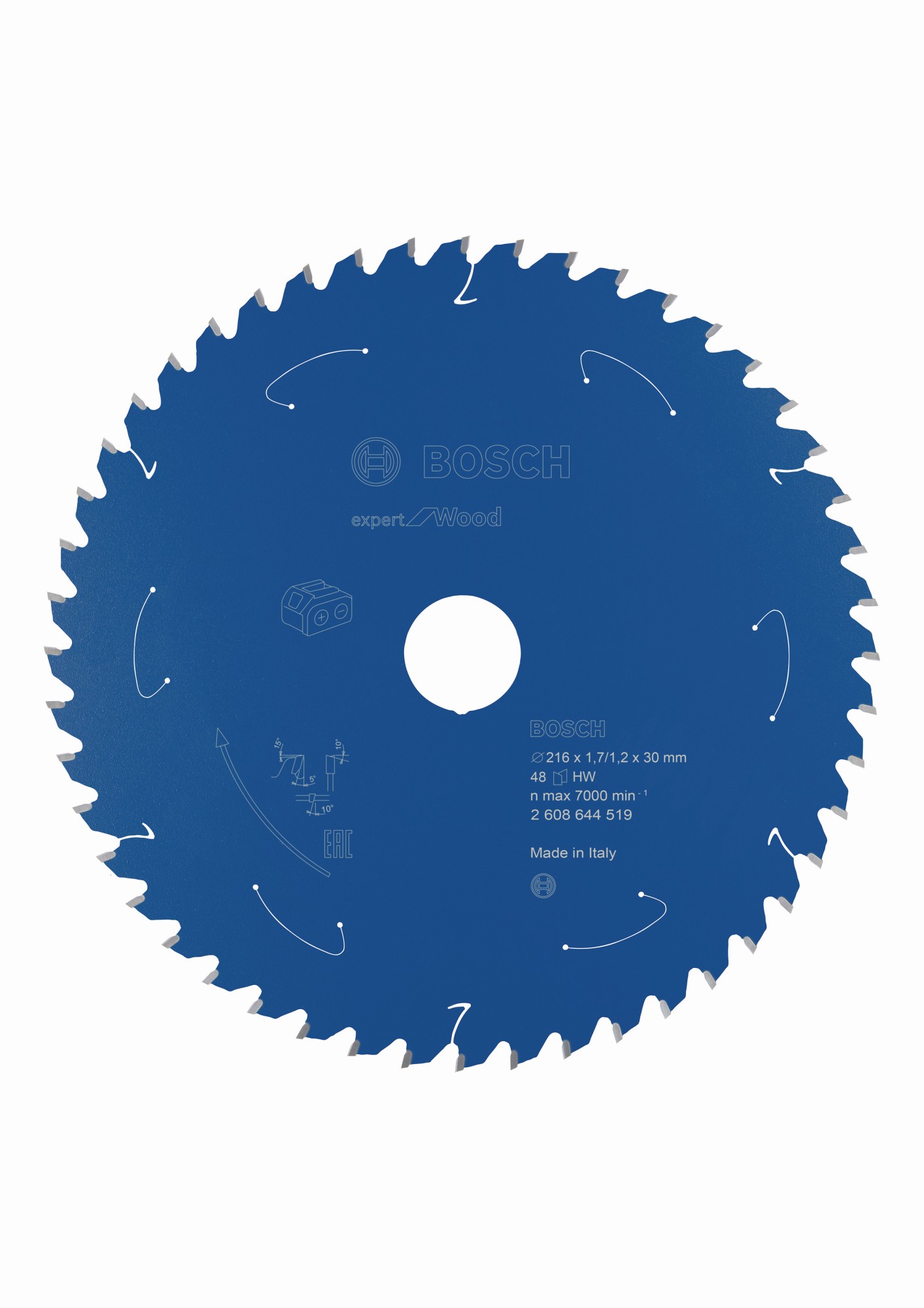 Disco de sierra circular Expert for Wood para sierras sin cables 216 x 1,7/1,2 x 30 T48