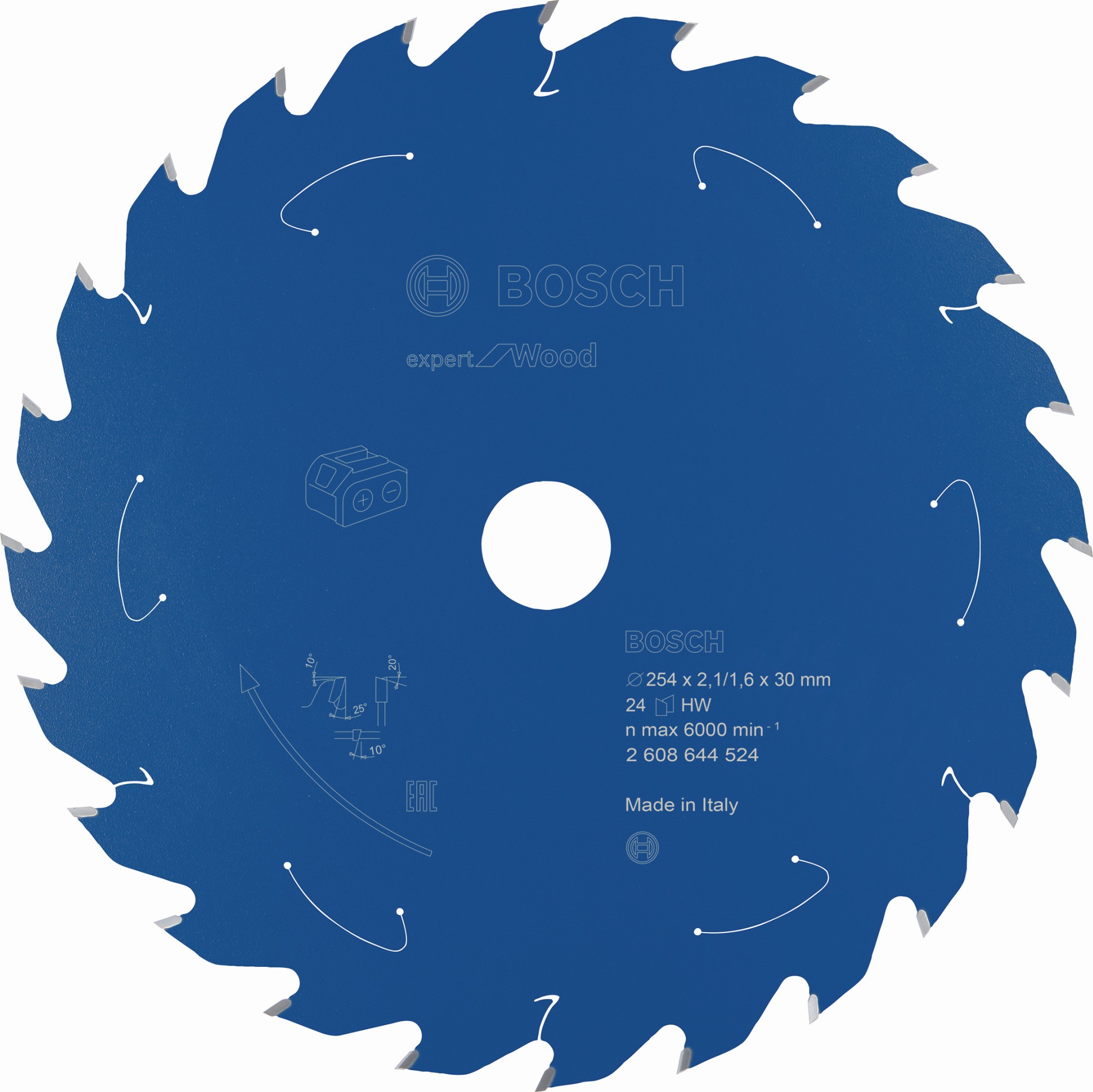 Disco de sierra circular Expert for Wood para sierras sin cables 254 x 2,1/1,6 x 30 T24
