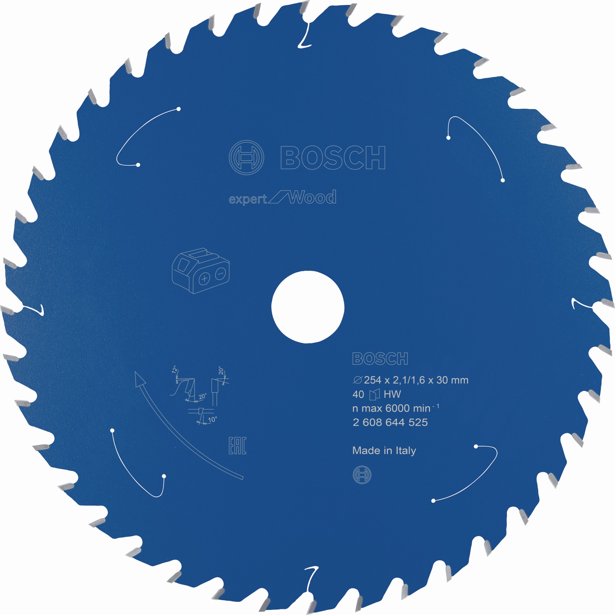 Disco de sierra circular Expert for Wood para sierras sin cables 254 x 2,1/1,6 x 30 T40