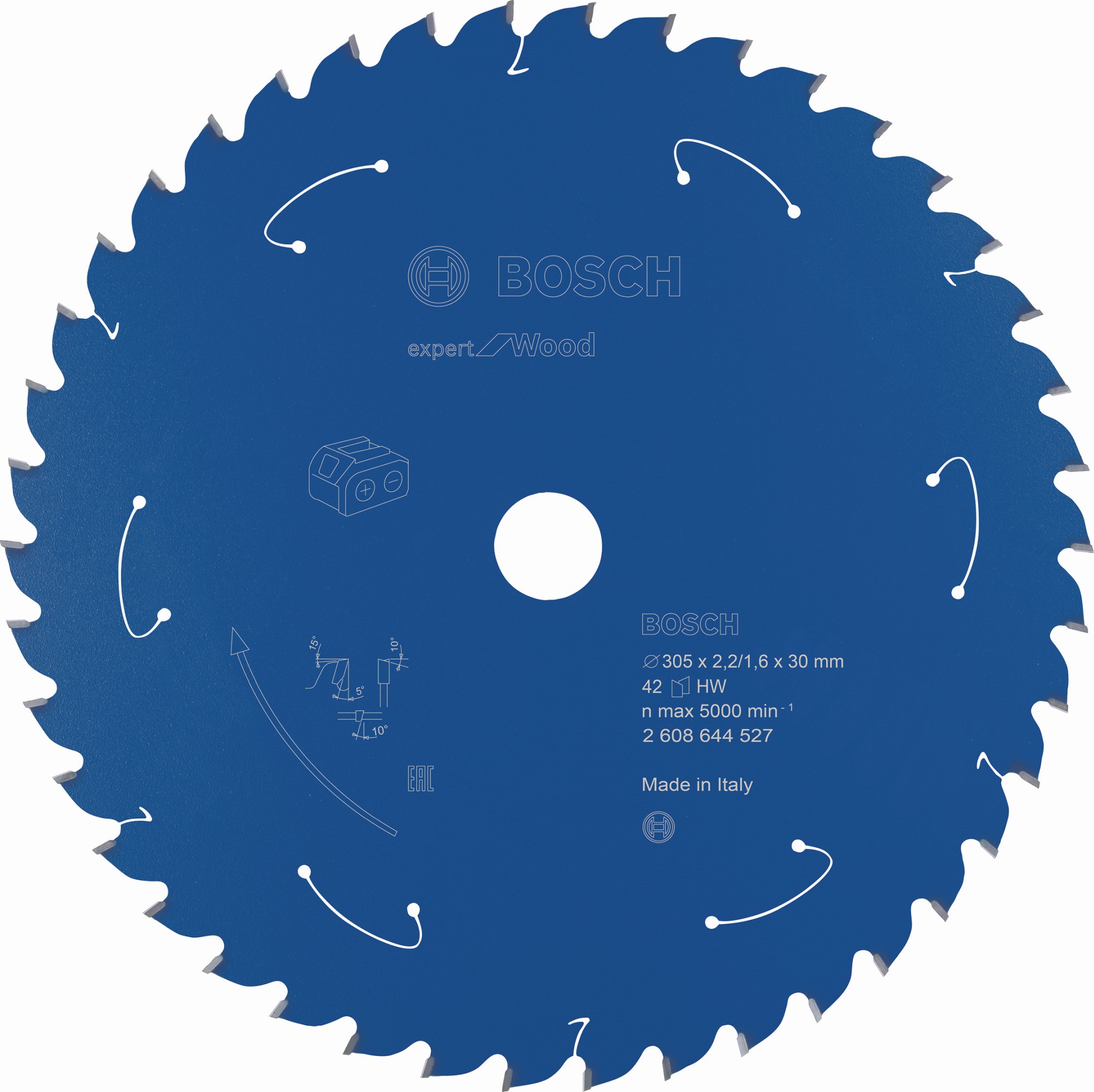 Disco de sierra circular Expert for Wood para sierras sin cables 305 x 2,2/1,6 x 30 T42