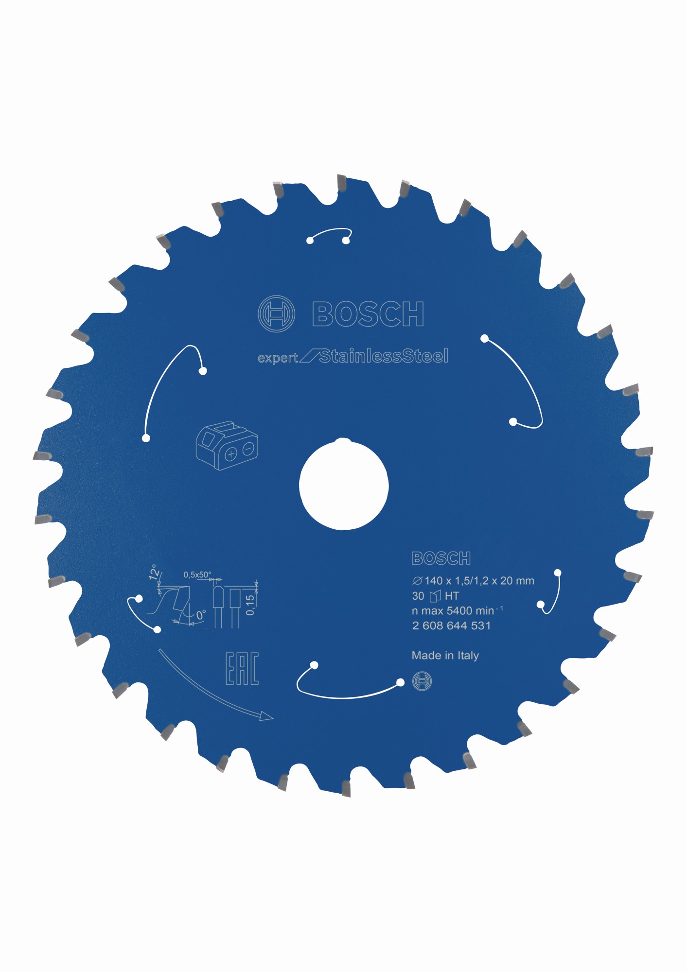 Disco de sierra circular Expert for Stainless Steel para sierras sin cables 140 x 1,5/1,2 x 20 T30