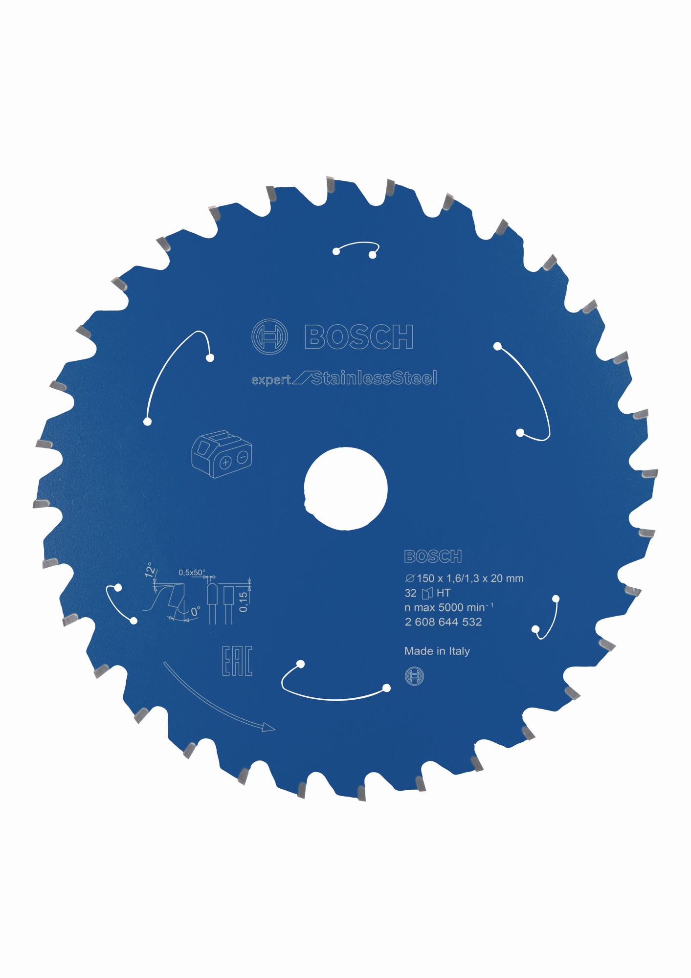 Disco de sierra circular Expert for Stainless Steel para sierras sin cables 150 x 1,6/1,3 x 20 T32