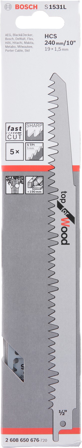 Hoja de sierra sable S 1531 L