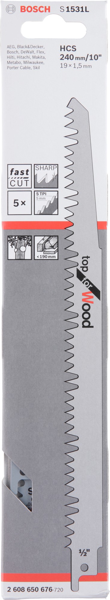 Hoja de sierra sable S 1531 L