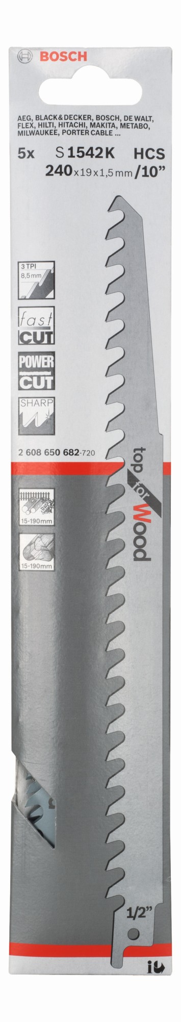 Hoja de sierra sable S 1542 K