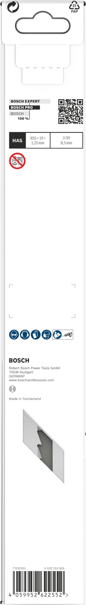 Hoja PRO Ice S1211K, 1,25 x 19 x 300 mm, 2 unidades