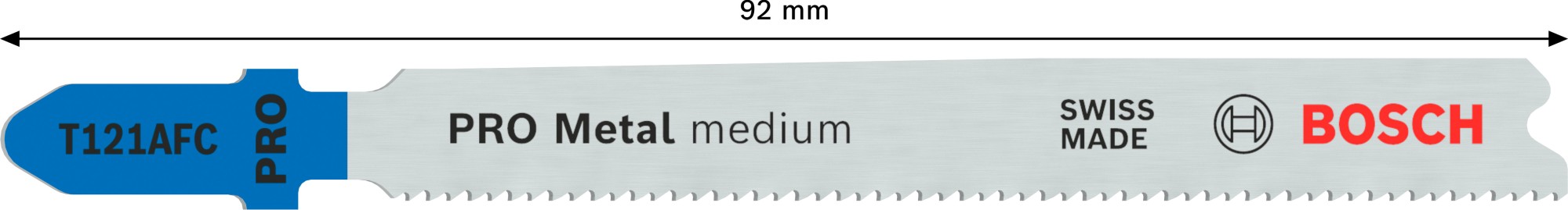 Hoja de sierra de calar PRO Metal medium T121AFC 92 mm, 2 uds.