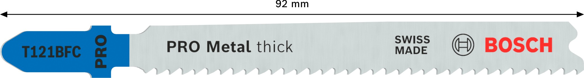 Hoja de sierra de calar PRO Metal thick T121BFC 92 mm, 25 uds.