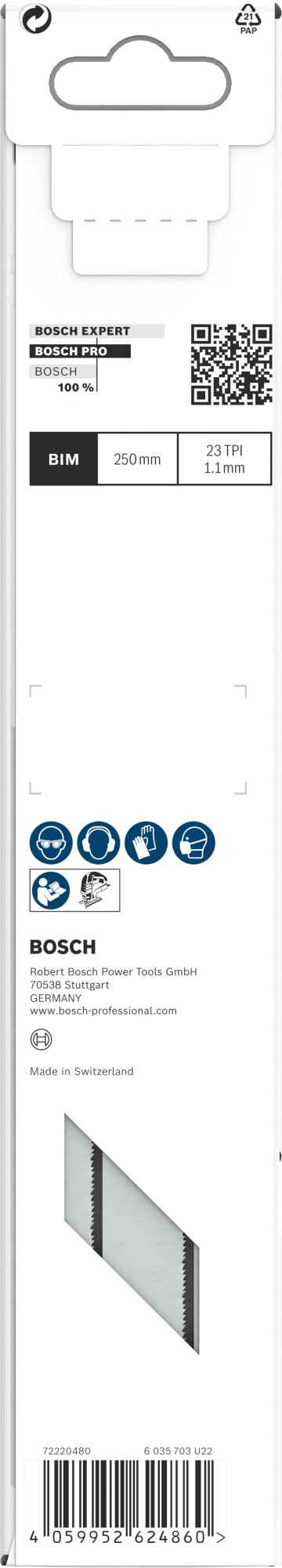 Hoja de sierra de calar PRO Metal Sandwich T1018AFP 250 mm, 5 uds.