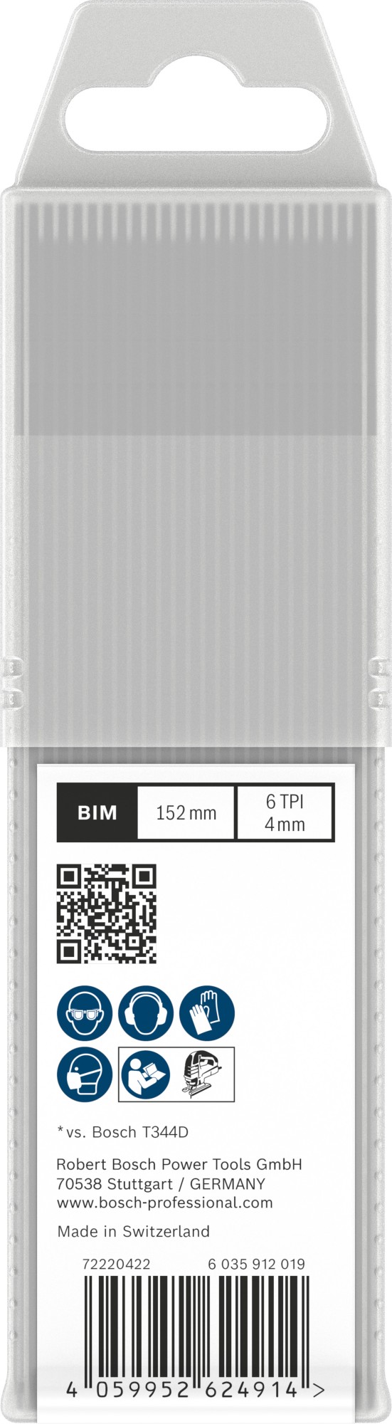 Hoja de sierra de calar PRO Hardwood fast T344DF 152 mm, 25 uds.