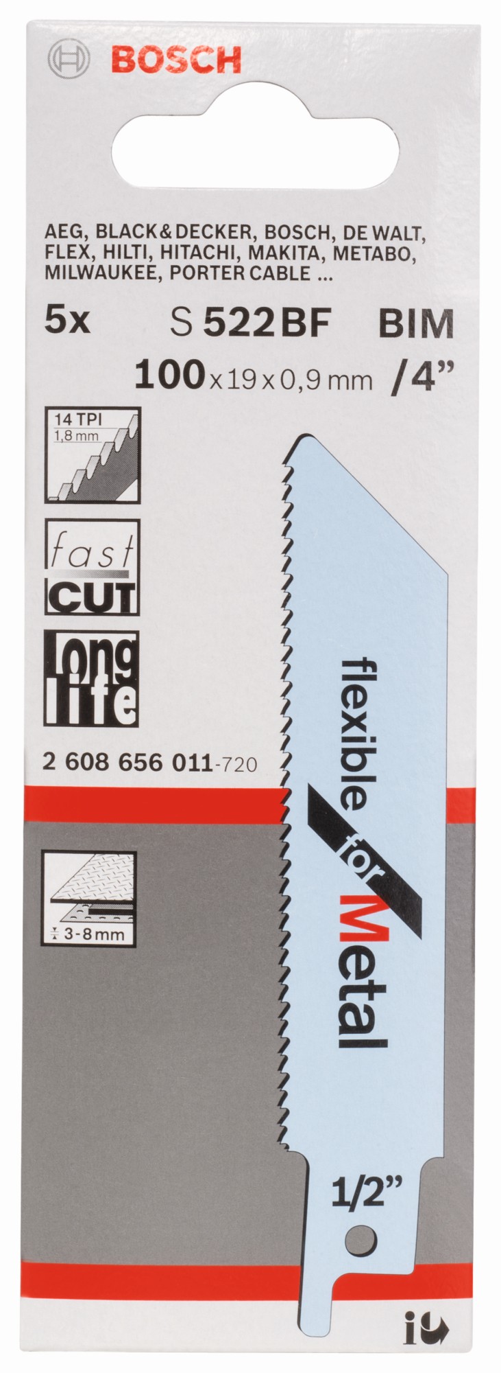 Hoja de sierra sable S 522 BF