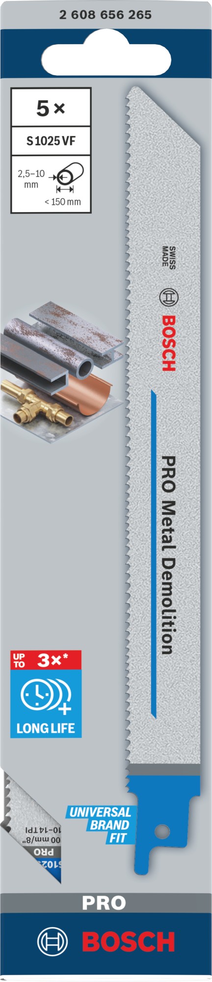 Hoja PRO Metal Demolition S1025VF 1,25 x 19 x 200 mm, 5 unidades