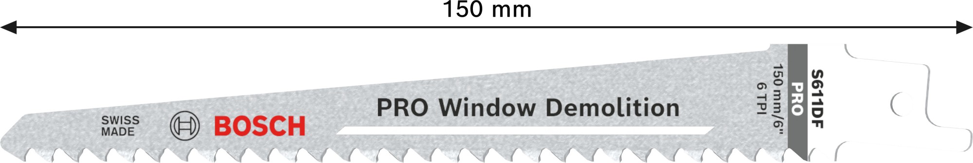 Hoja PRO Window Demolition S611DF 1,25 x 19 x 150 mm, 2 unidades
