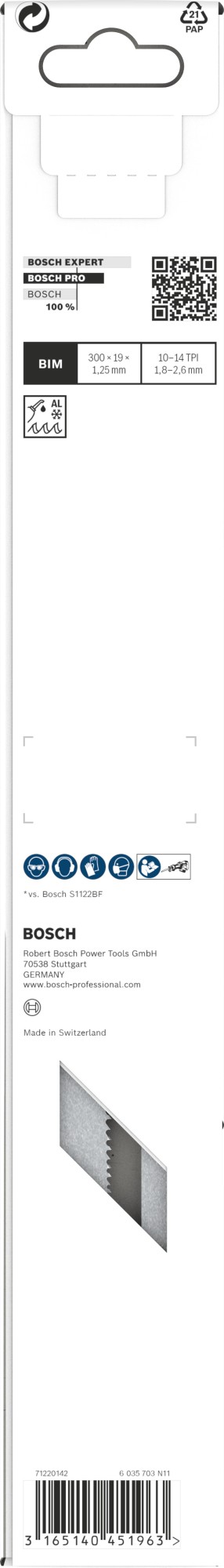 Hoja PRO Metal Demolition S1225VF 1,25 x 19 x 300 mm, 5 unidades