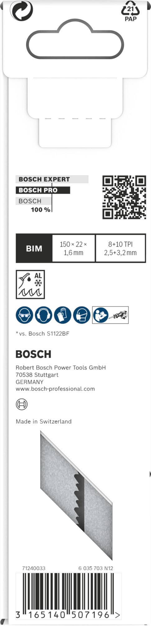 Hoja PRO Thick Metal Demolition S930CF, 1,6 x 22 x 150 mm, 5 unidades