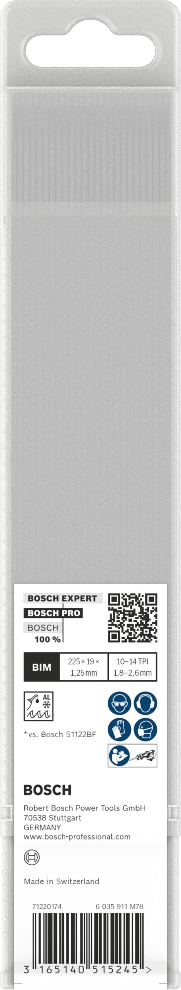 Hoja PRO Metal Demolition S1125VF 1,25 x 19 x 225 mm, 25 unidades