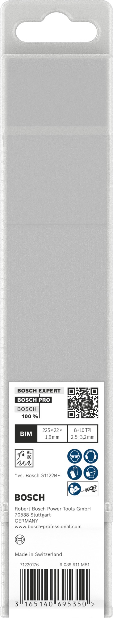 Hoja PRO Thick Metal Demolition S1130CF 1,6 x 22 x 225 mm, 25 unidades