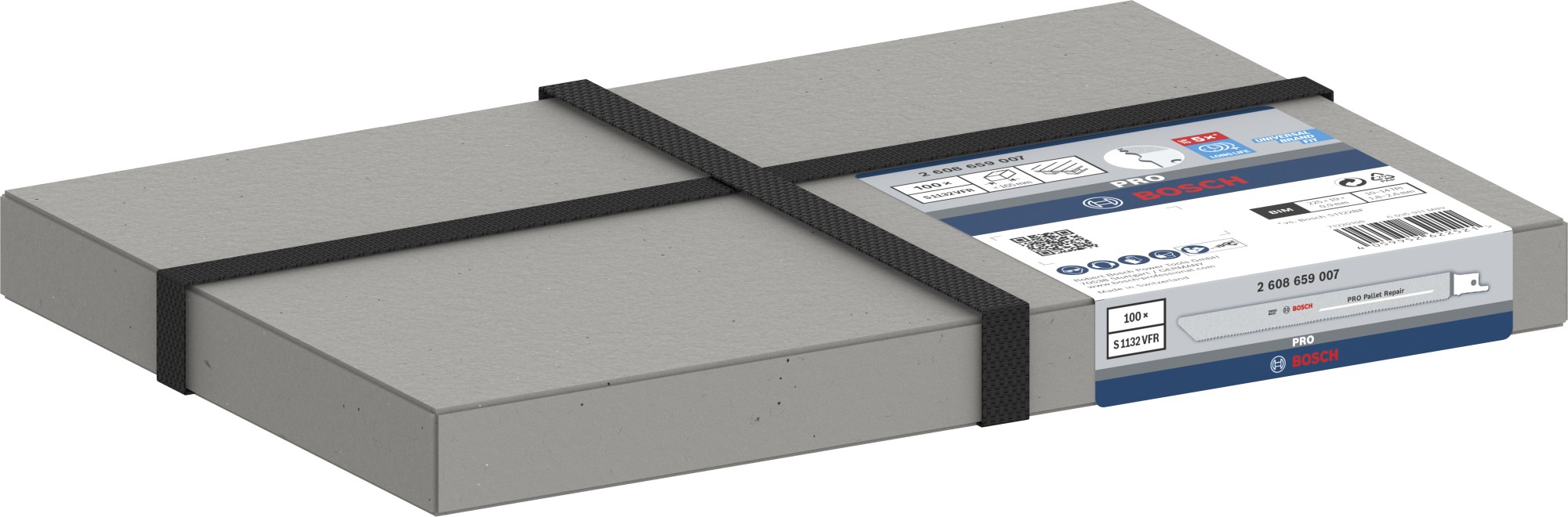 Hoja PRO Pallet Repair S1132VFR, 0,9 x 19 x 225 mm, 100 unidades