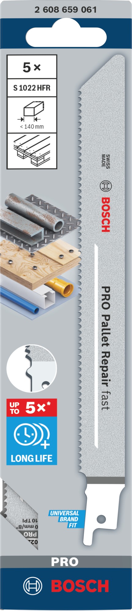Hoja PRO Pallet Repair fast S1022HFR 0,9 x 19 x 200 mm, 5 unidades