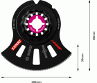 Hoja de multiherramienta EXPERT MultiMaterial Segment ACZ 105 ET, 5 unidades