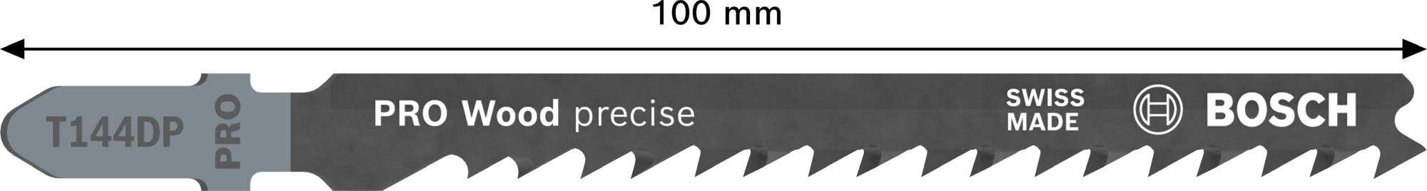 Hoja de sierra de calar PRO Wood precise T144DP 100 mm, 2 uds.