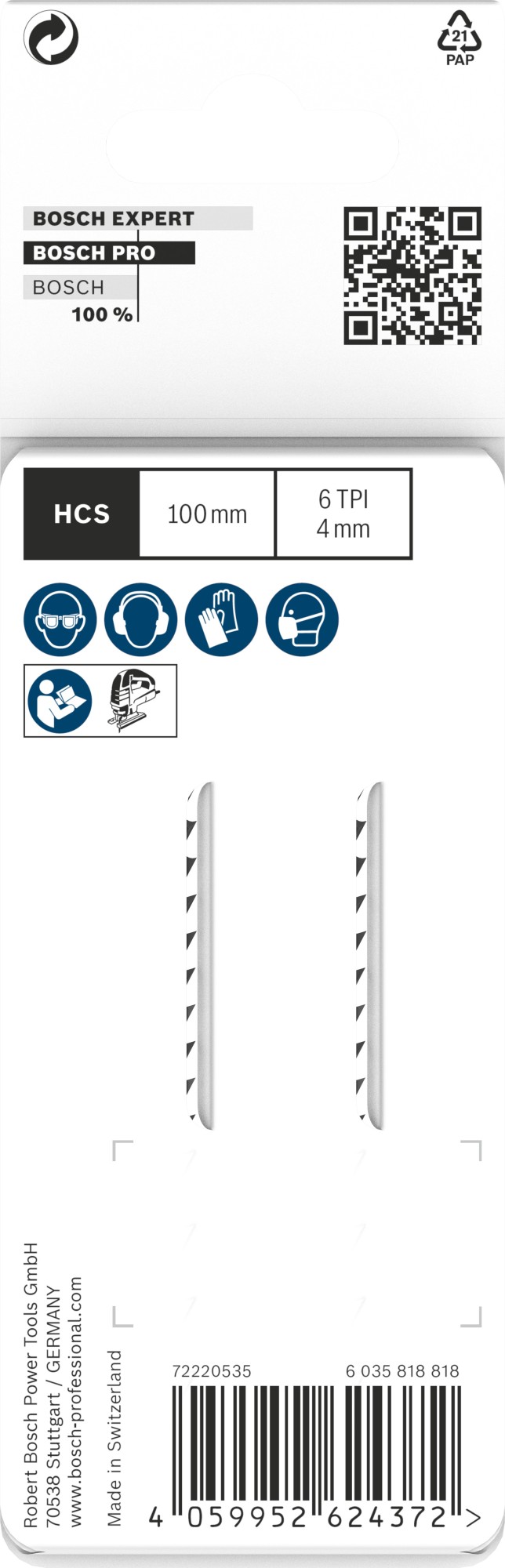 Hoja de sierra de calar PRO Wood precise T144DP 100 mm, 2 uds.