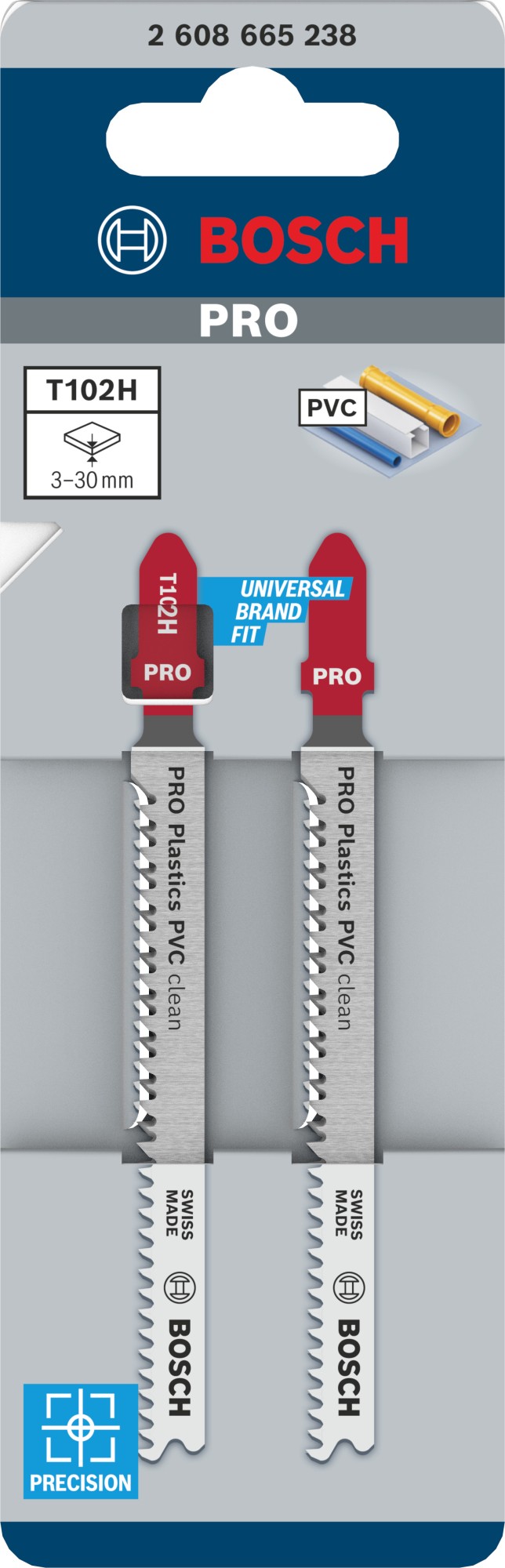 Hoja de sierra de calar PRO Plastics PVC clean T102H 100 mm, 2 uds.