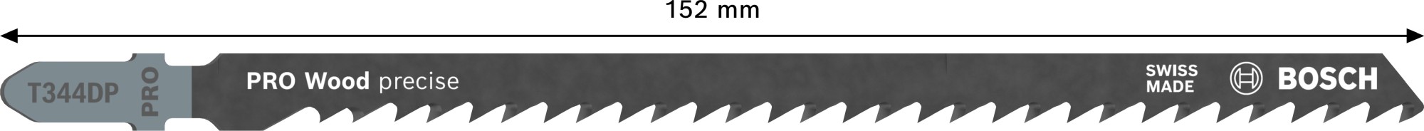 Hoja de sierra de calar PRO Wood precise T344DP 152 mm, 25 uds.