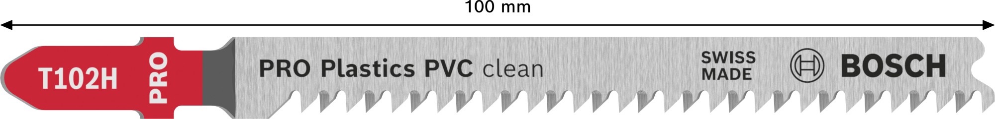 Hoja de sierra de calar PRO Plastics PVC clean T102H 100 mm, 5 uds.