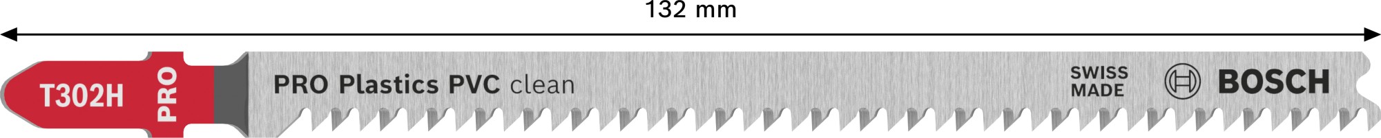Hoja de sierra de calar PRO Plastics PVC clean T302H 132 mm, 5 uds.