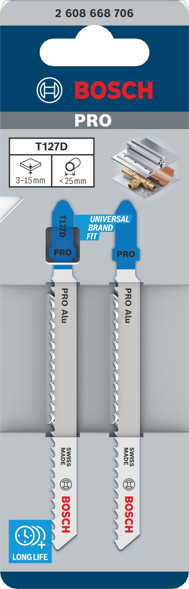 Hoja de sierra de calar PRO Alu T127D, 100 mm, 2 uds.