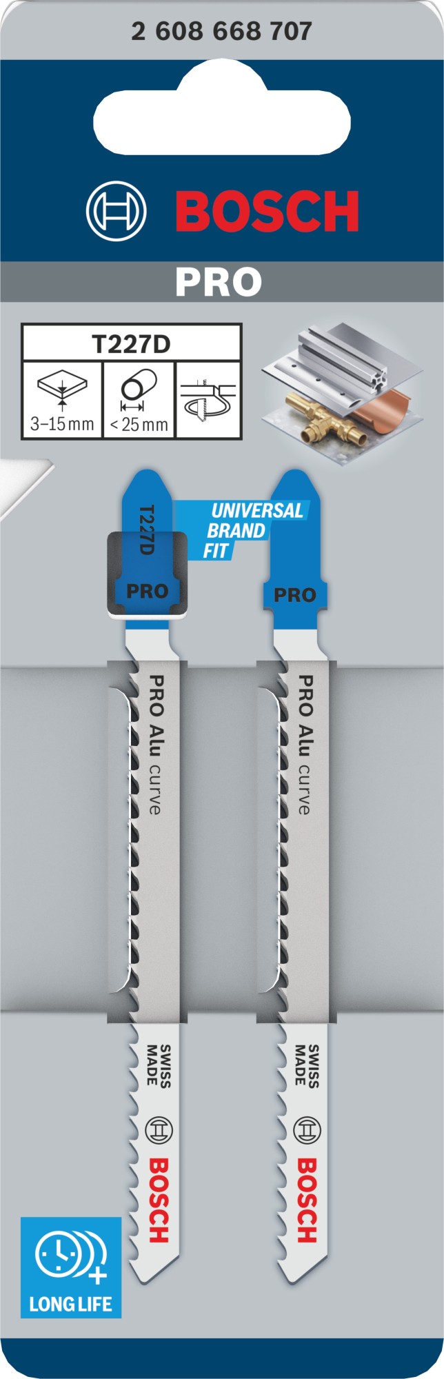 Hoja de sierra de calar PRO Alu curve T227D, 100 mm, 2 uds.