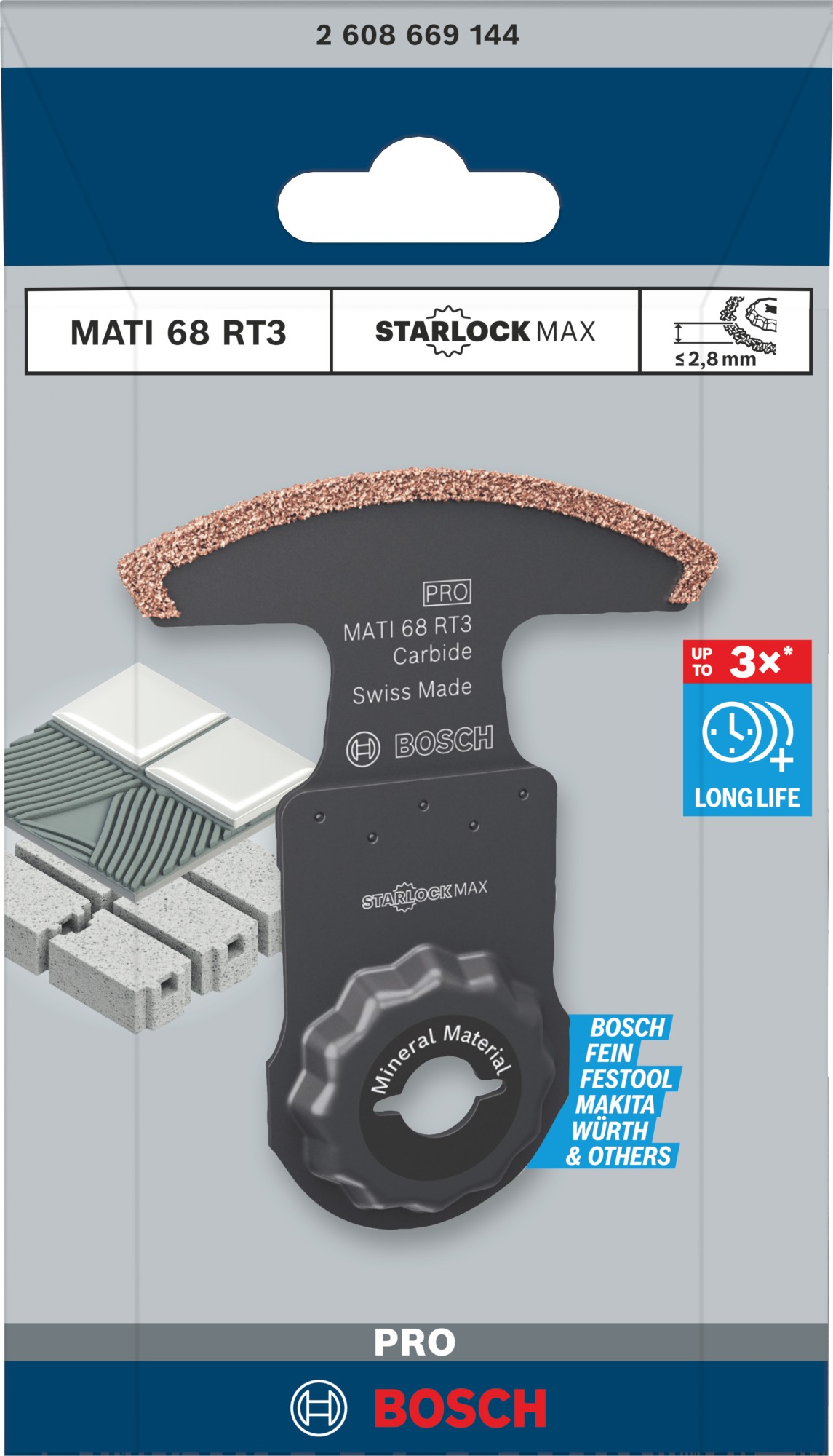 Hoja multiherramienta PRO MATI 68 RT3, 2,8 x 68 mm