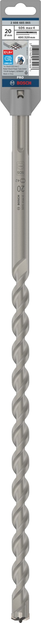 Broca para martillo PRO SDS max-4, 20 x 400 x 520 mm