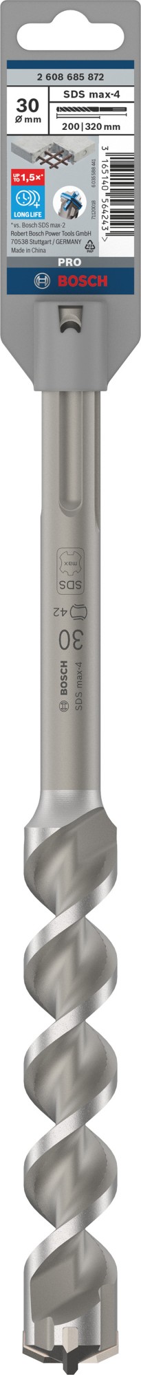 Broca para martillo PRO SDS max-4, 30 x 200 x 320 mm