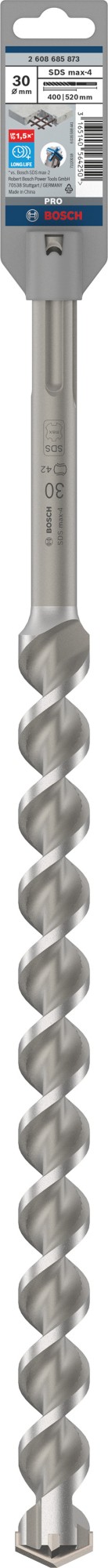 Broca para martillo PRO SDS max-4, 30 x 400 x 520 mm